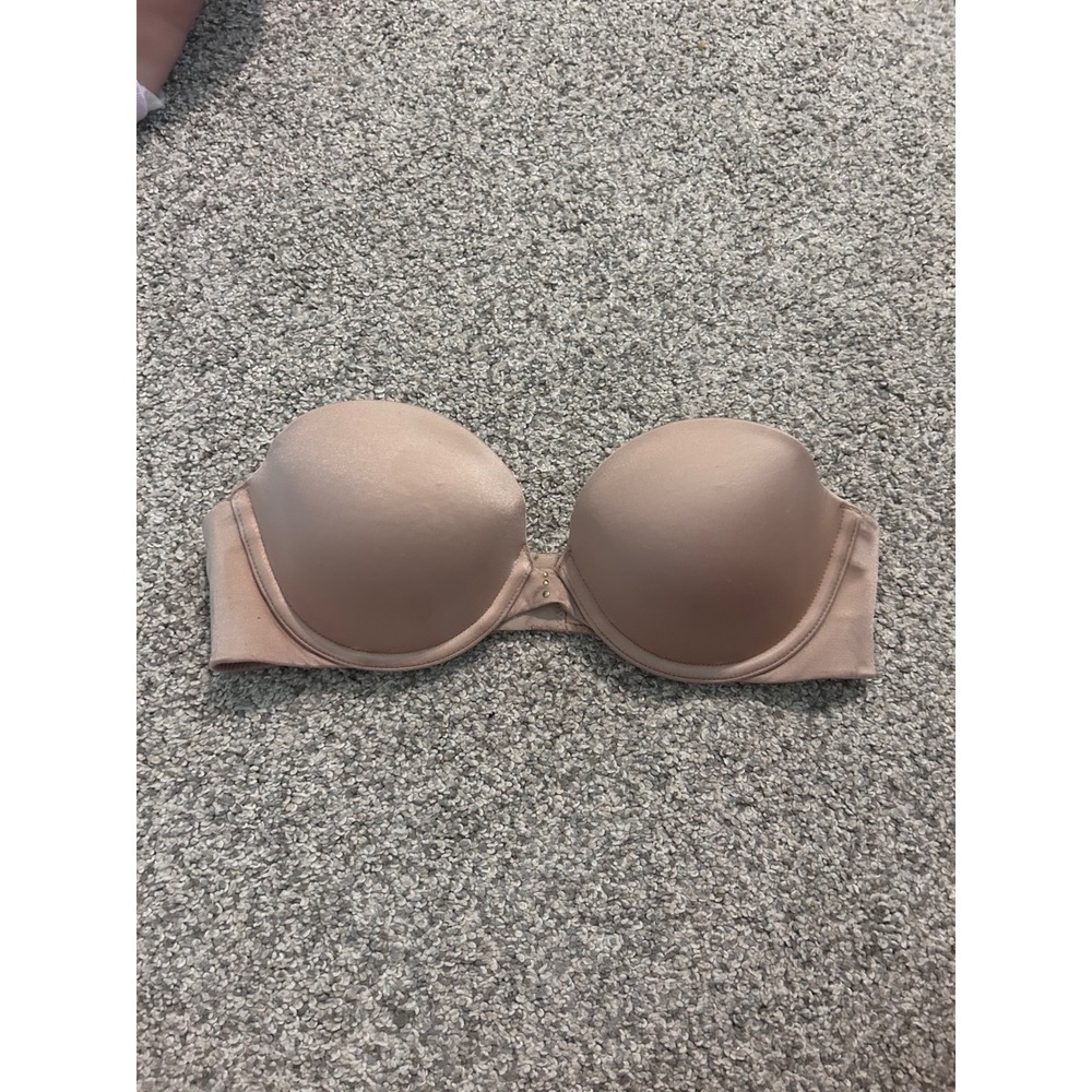 Victoria's Secret Biofit Multi-Way Strapless Bra Nude Tan 32B Underwire VTG‎